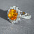 Ring with yellow sapphire and diamonds