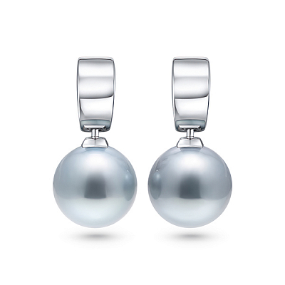 Earrings with Tahitian pearls