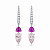 Earrings with pink sapphires, morganites, and diamonds