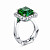 Ring with green tourmaline and diamonds