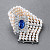 Bracelet with blue sapphire and Akoya pearls