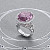 Ring with lavender beryl and diamonds