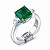 Ring with emerald and diamonds