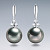 Earrings with Tahitian pearls and diamonds