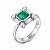 Ring with emerald and diamonds