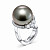 Ring with Tahitian pearl and diamonds
