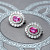 Earrings with pink sapphires and diamonds