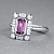 Ring with spinel and diamonds