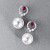 Earrings with South Sea pearls, spinel, and diamonds