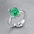 Ring with green tourmaline