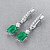 Earrings with emeralds and diamonds