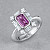 Ring with spinel and diamonds