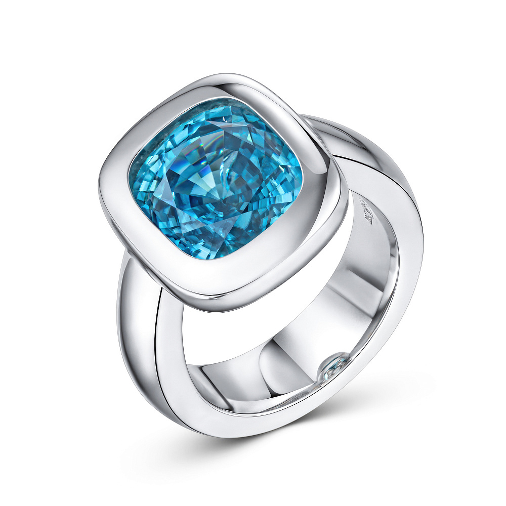Ring with Cambodian zircon картинка 2