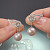 Earrings with Akoya pearls and diamonds