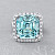  Ring with aquamarine and diamonds