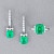 Earrings with emeralds and diamonds