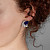 Earrings with blue sapphires and diamonds