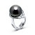 Ring with Tahitian pearl and diamonds