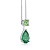Pendant with green tourmalines