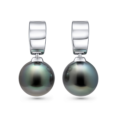 Earrings with Tahitian pearls