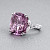 Ring with lavender beryl and diamonds