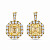 Earrings with yellow sapphires and diamonds