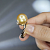 Ring with golden South Sea pearl and diamonds