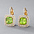 Earrings with olivines and diamonds