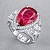 Ring with spinel and diamonds