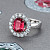 Ring with spinel and diamonds