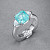 Ring with paraiba tourmaline and diamonds