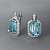 Earrings with aquamarines and diamonds