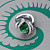 Ring with mint-green tourmaline and diamonds