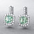 Earrings with green tourmalines and diamonds