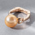 Ring with freshwater pearl and diamonds