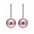 Earrings with freshwater pearls and diamonds