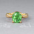 Ring with apple-green paraiba tourmaline