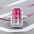 Ring with polychrome tourmaline and diamonds
