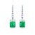 Earrings with emeralds and diamonds