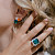 Earrings with indigolites, spessartines and diamonds