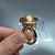 Ring with golden South Sea pearl and diamonds