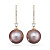 Earrings with freshwater pearls and diamonds