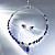 Necklace with blue sapphires and diamonds