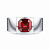 Ring with garnet