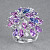 Ring with lavender-pink sapphires and diamonds