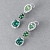 Earrings with green tourmalines and diamonds