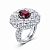 Ring with ruby and diamonds