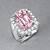 Ring with morganite and diamonds