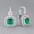 Earring with emeralds and diamonds