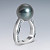 Ring with Tahitian pearl and diamonds